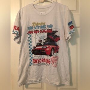 Fresh Laundry Tokyo Racing Graphic T-Shirt - White